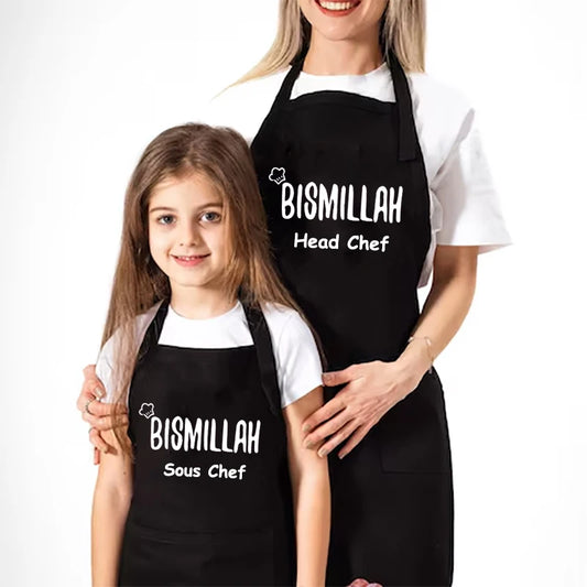 Tablier de Cuisine  |  Adulte et Enfant Motif BISMILAH